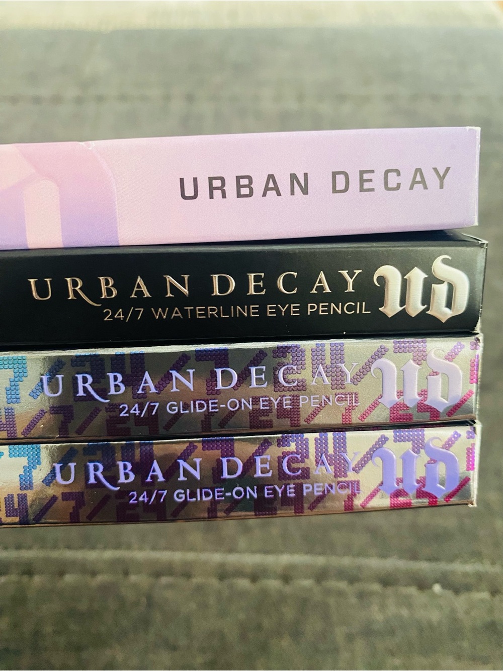 4 x NIB UD Urban Decay 24/7 Glide-On Eye Pencil Vice, Smoke, Legend, Zero